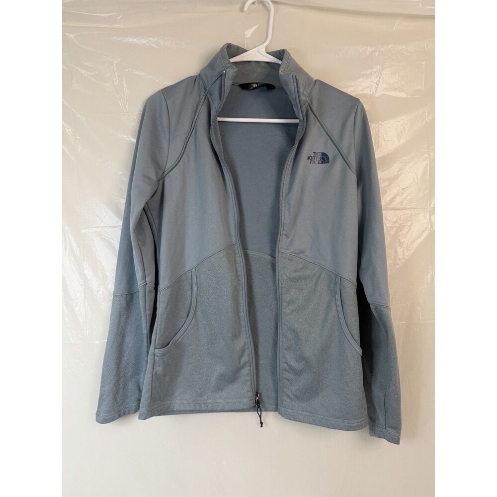 The North Face Women’s Small Full Zip Fleece Jacket Blue Gray TNF Outdoor